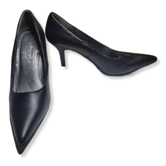 SHOE CANDY 3 1/4" Heel Black Pumps Size 7 - Picture 1 of 6